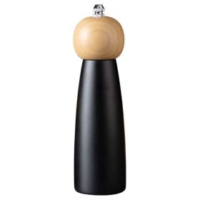 Round Head Manual Pepper Mill Ceramic Core Kitchen Tool (Color: black, Type: 8 inch)